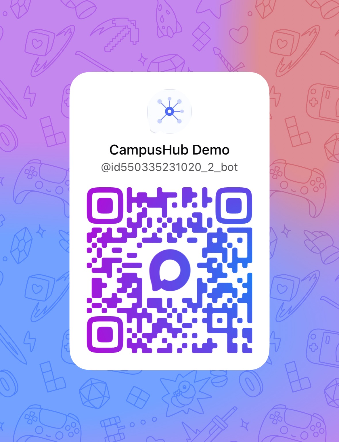 QR-код на бота CampusHub Demo в мессенджере MAX